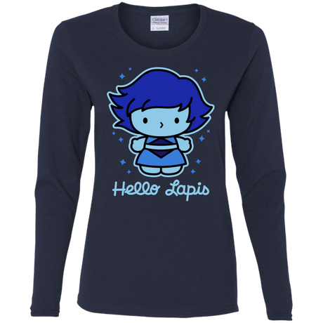 T-Shirts Navy / S Hello Lapis Women's Long Sleeve T-Shirt