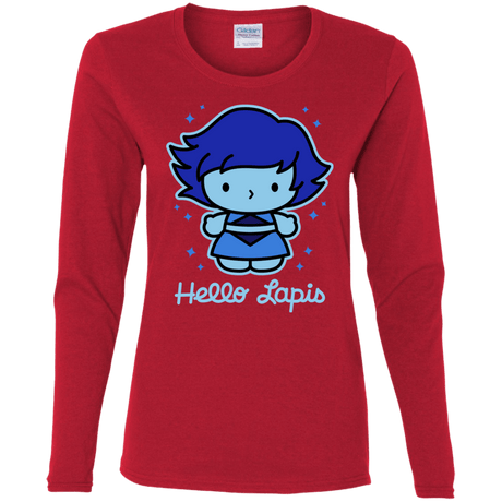 T-Shirts Red / S Hello Lapis Women's Long Sleeve T-Shirt