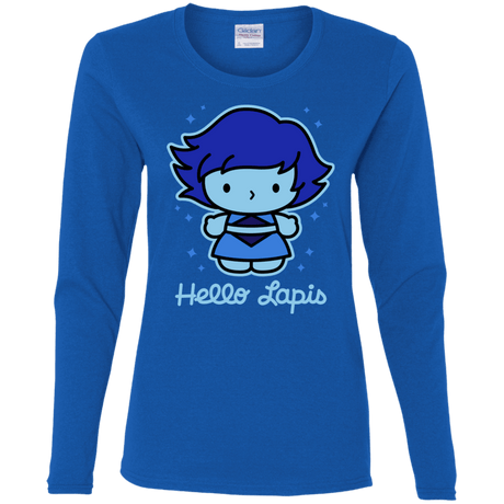 T-Shirts Royal / S Hello Lapis Women's Long Sleeve T-Shirt