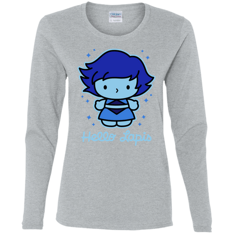 T-Shirts Sport Grey / S Hello Lapis Women's Long Sleeve T-Shirt