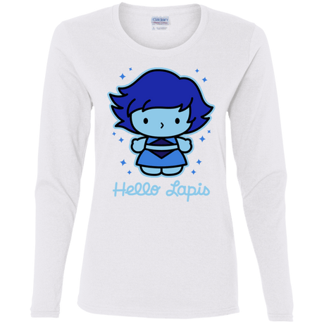 T-Shirts White / S Hello Lapis Women's Long Sleeve T-Shirt