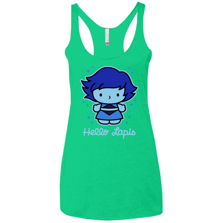 T-Shirts Envy / X-Small Hello Lapis Women's Triblend Racerback Tank