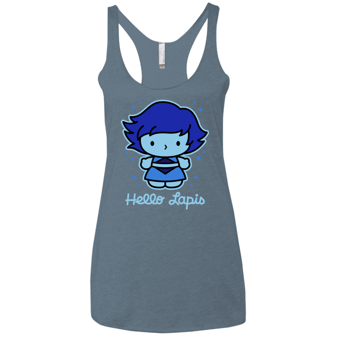 T-Shirts Indigo / X-Small Hello Lapis Women's Triblend Racerback Tank