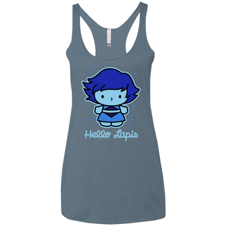 T-Shirts Indigo / X-Small Hello Lapis Women's Triblend Racerback Tank