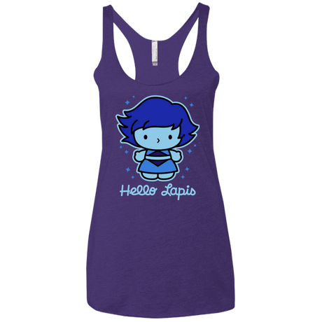 T-Shirts Purple Rush / X-Small Hello Lapis Women's Triblend Racerback Tank
