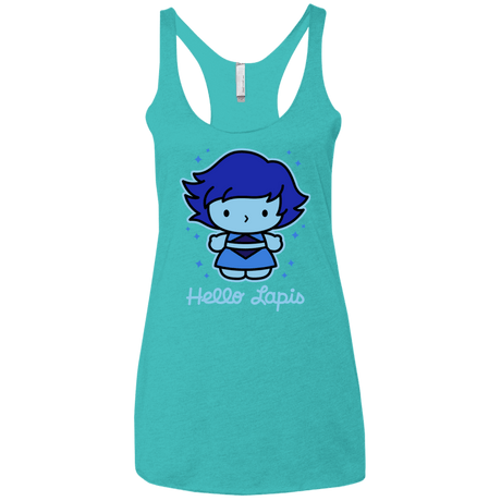 T-Shirts Tahiti Blue / X-Small Hello Lapis Women's Triblend Racerback Tank