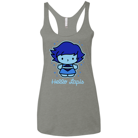 T-Shirts Venetian Grey / X-Small Hello Lapis Women's Triblend Racerback Tank