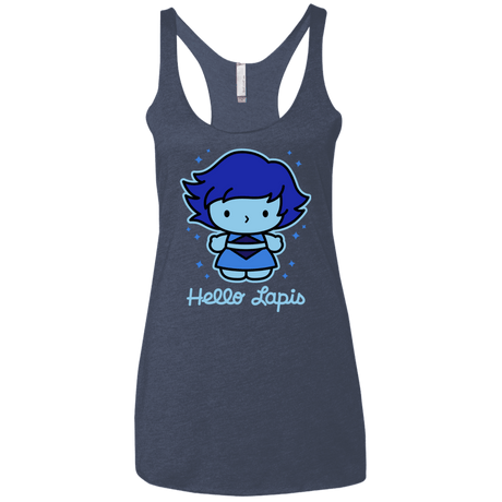 T-Shirts Vintage Navy / X-Small Hello Lapis Women's Triblend Racerback Tank