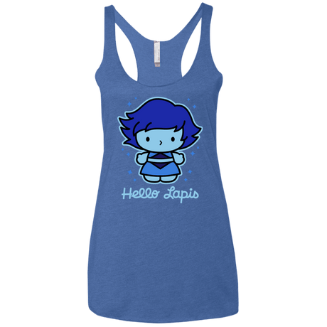 T-Shirts Vintage Royal / X-Small Hello Lapis Women's Triblend Racerback Tank