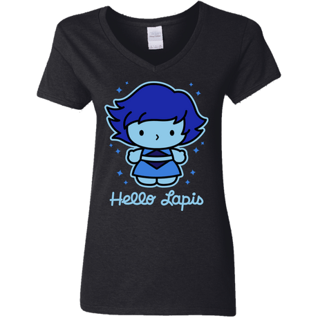 T-Shirts Black / S Hello Lapis Women's V-Neck T-Shirt