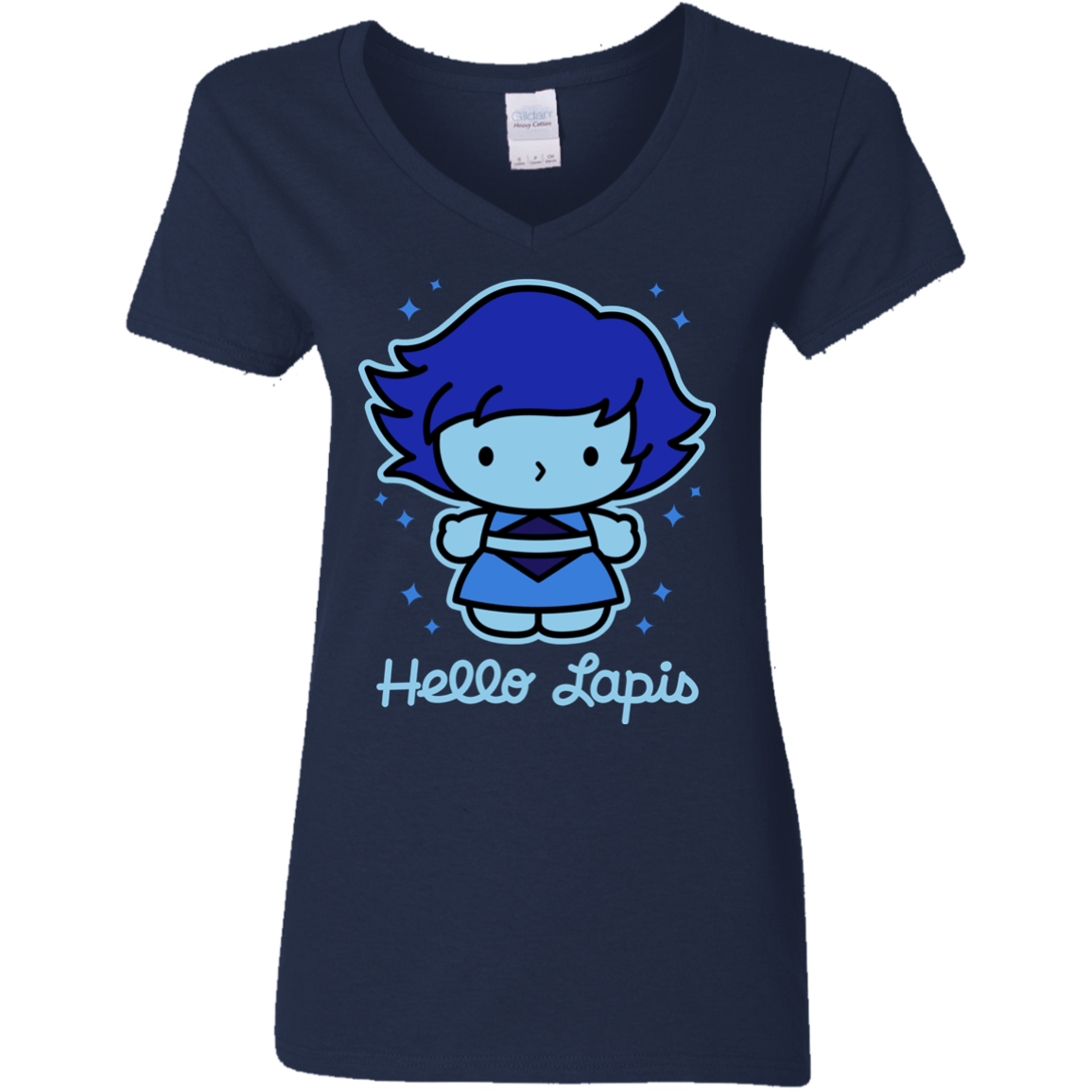 T-Shirts Navy / S Hello Lapis Women's V-Neck T-Shirt