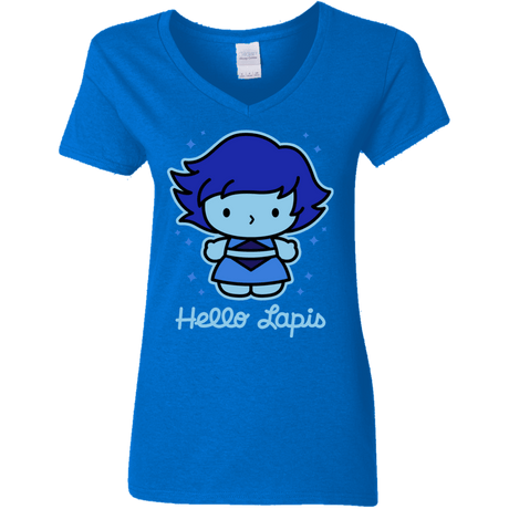 T-Shirts Royal / S Hello Lapis Women's V-Neck T-Shirt