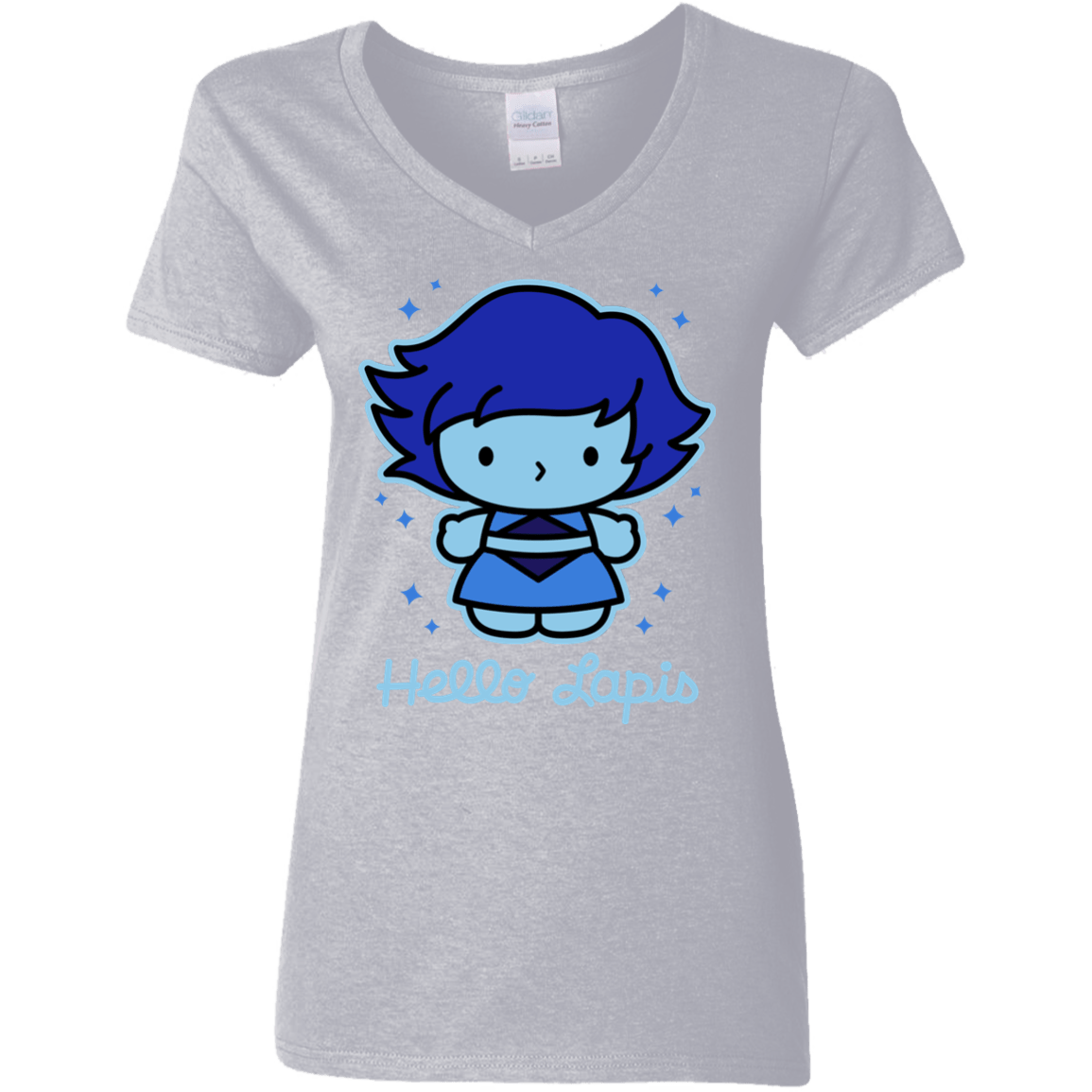 T-Shirts Sport Grey / S Hello Lapis Women's V-Neck T-Shirt