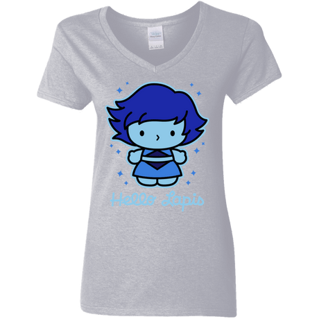 T-Shirts Sport Grey / S Hello Lapis Women's V-Neck T-Shirt