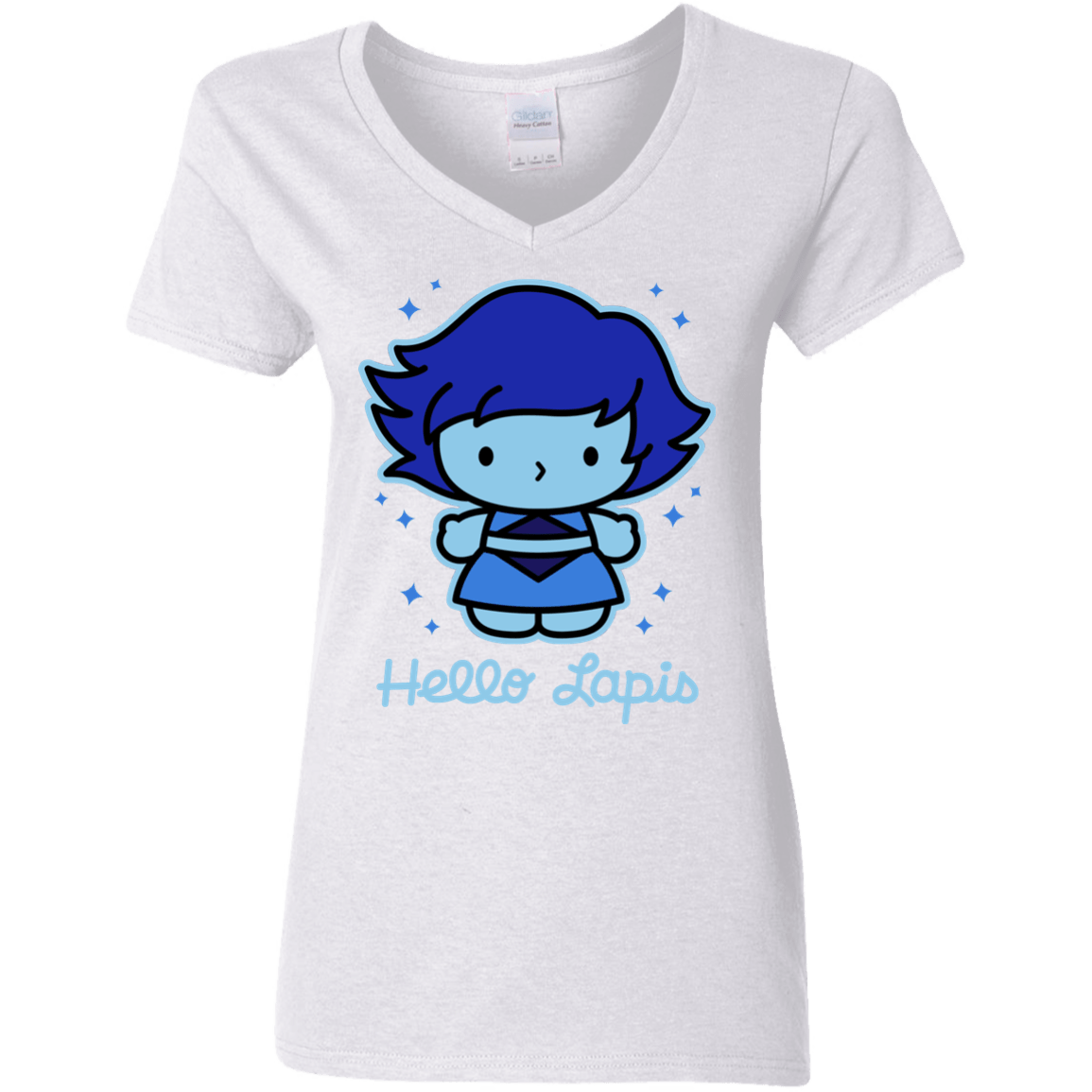 T-Shirts White / S Hello Lapis Women's V-Neck T-Shirt