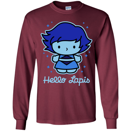T-Shirts Maroon / YS Hello Lapis Youth Long Sleeve T-Shirt