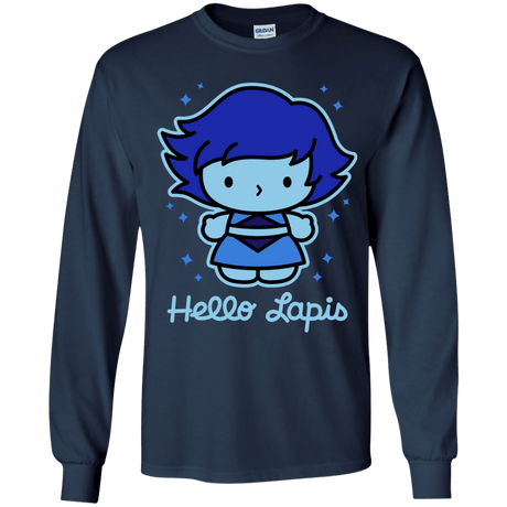 T-Shirts Navy / YS Hello Lapis Youth Long Sleeve T-Shirt