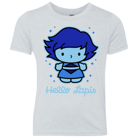 T-Shirts Heather White / YXS Hello Lapis Youth Triblend T-Shirt