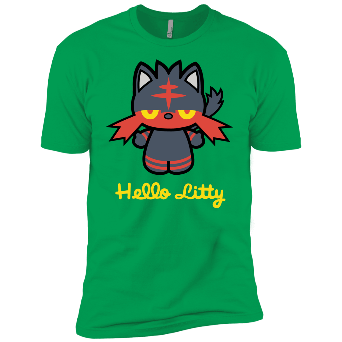 T-Shirts Kelly Green / YXS Hello Litty Boys Premium T-Shirt