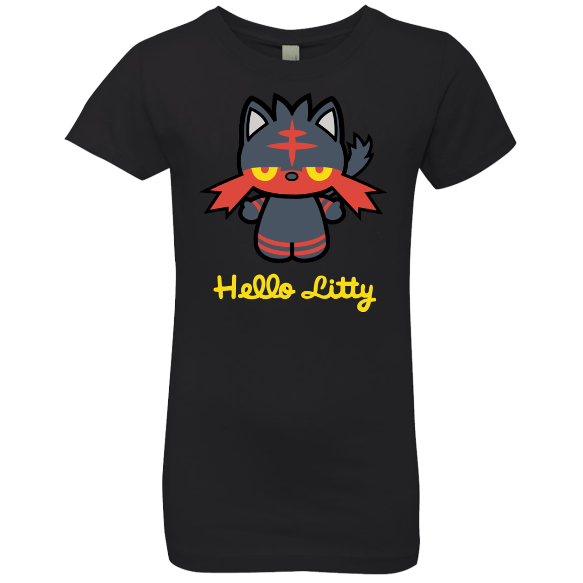 T-Shirts Black / YXS Hello Litty Girls Premium T-Shirt