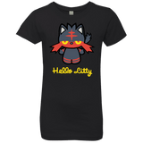 T-Shirts Black / YXS Hello Litty Girls Premium T-Shirt