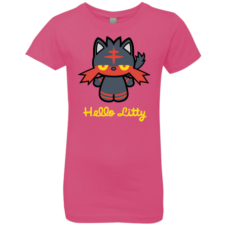 T-Shirts Hot Pink / YXS Hello Litty Girls Premium T-Shirt