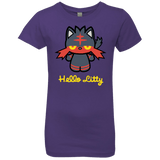 T-Shirts Purple Rush / YXS Hello Litty Girls Premium T-Shirt