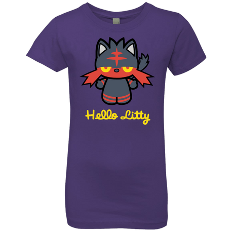 T-Shirts Purple Rush / YXS Hello Litty Girls Premium T-Shirt