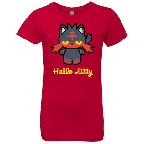 T-Shirts Red / YXS Hello Litty Girls Premium T-Shirt