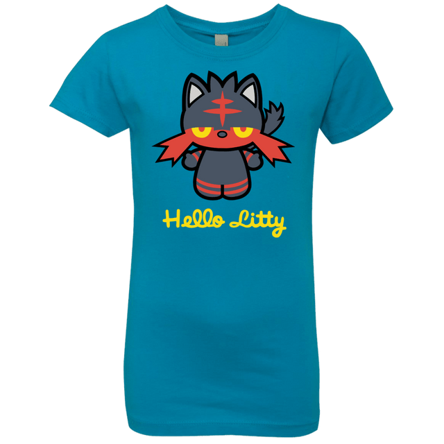 T-Shirts Turquoise / YXS Hello Litty Girls Premium T-Shirt