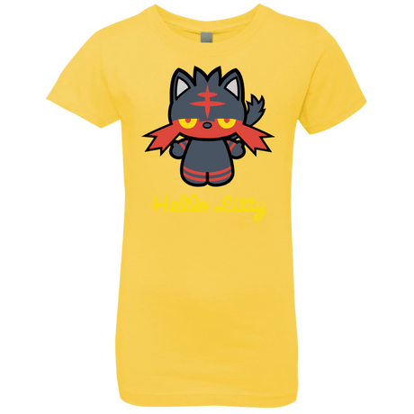 T-Shirts Vibrant Yellow / YXS Hello Litty Girls Premium T-Shirt
