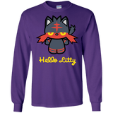 T-Shirts Purple / S Hello Litty Men's Long Sleeve T-Shirt