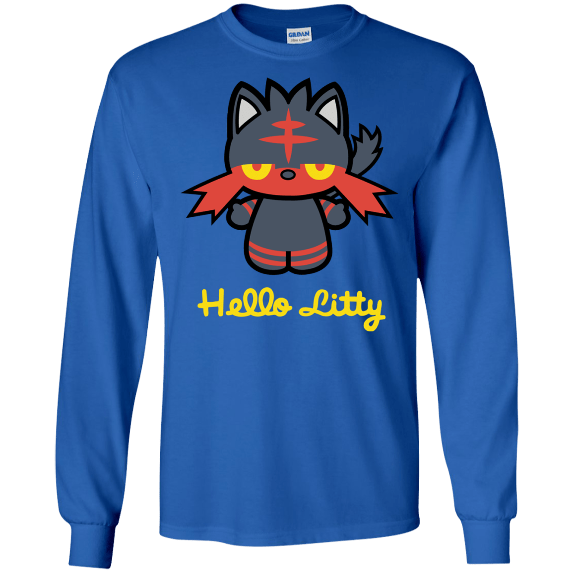 T-Shirts Royal / S Hello Litty Men's Long Sleeve T-Shirt