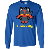 T-Shirts Royal / S Hello Litty Men's Long Sleeve T-Shirt