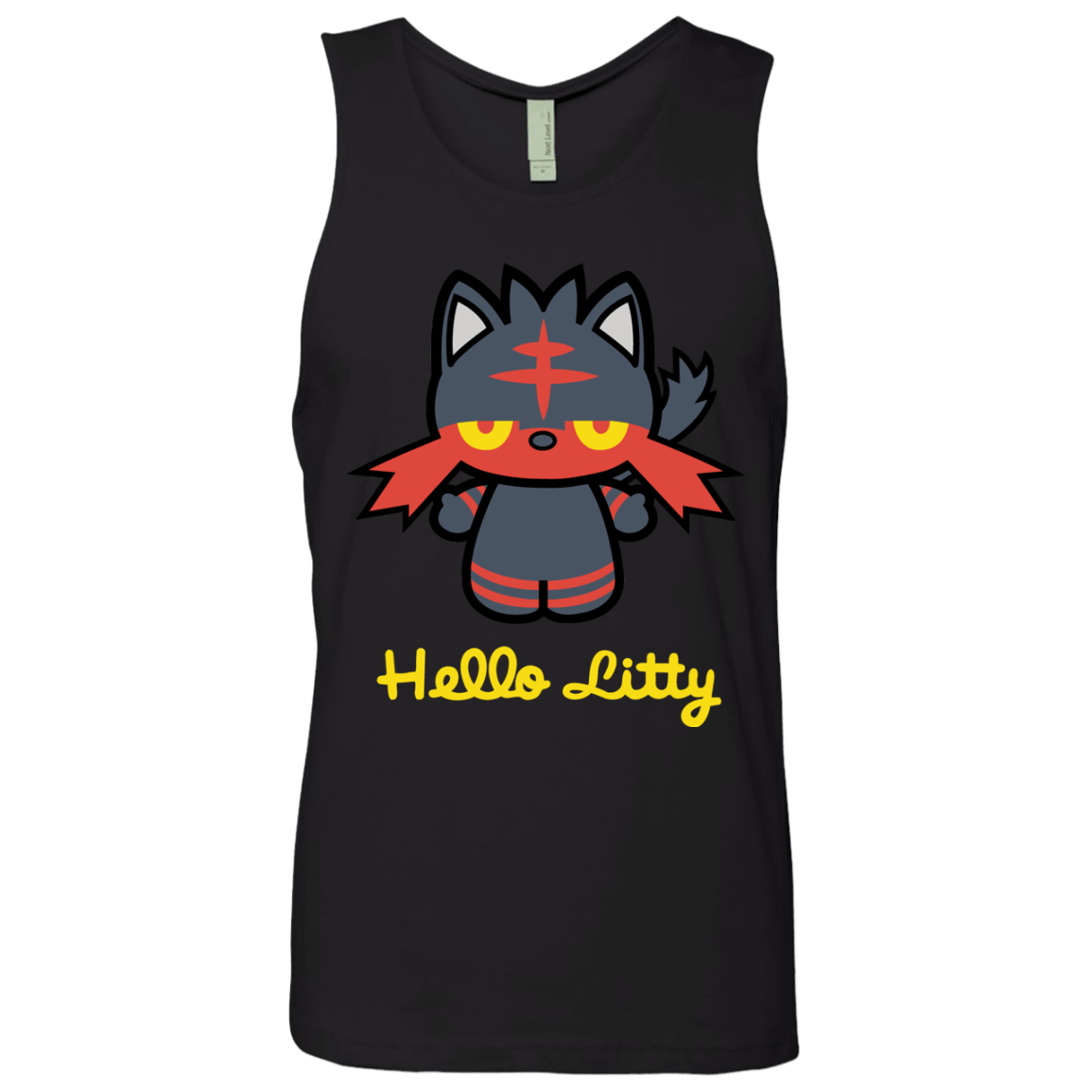 T-Shirts Black / S Hello Litty Men's Premium Tank Top