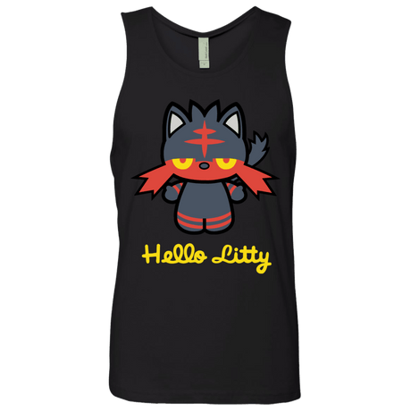 T-Shirts Black / S Hello Litty Men's Premium Tank Top