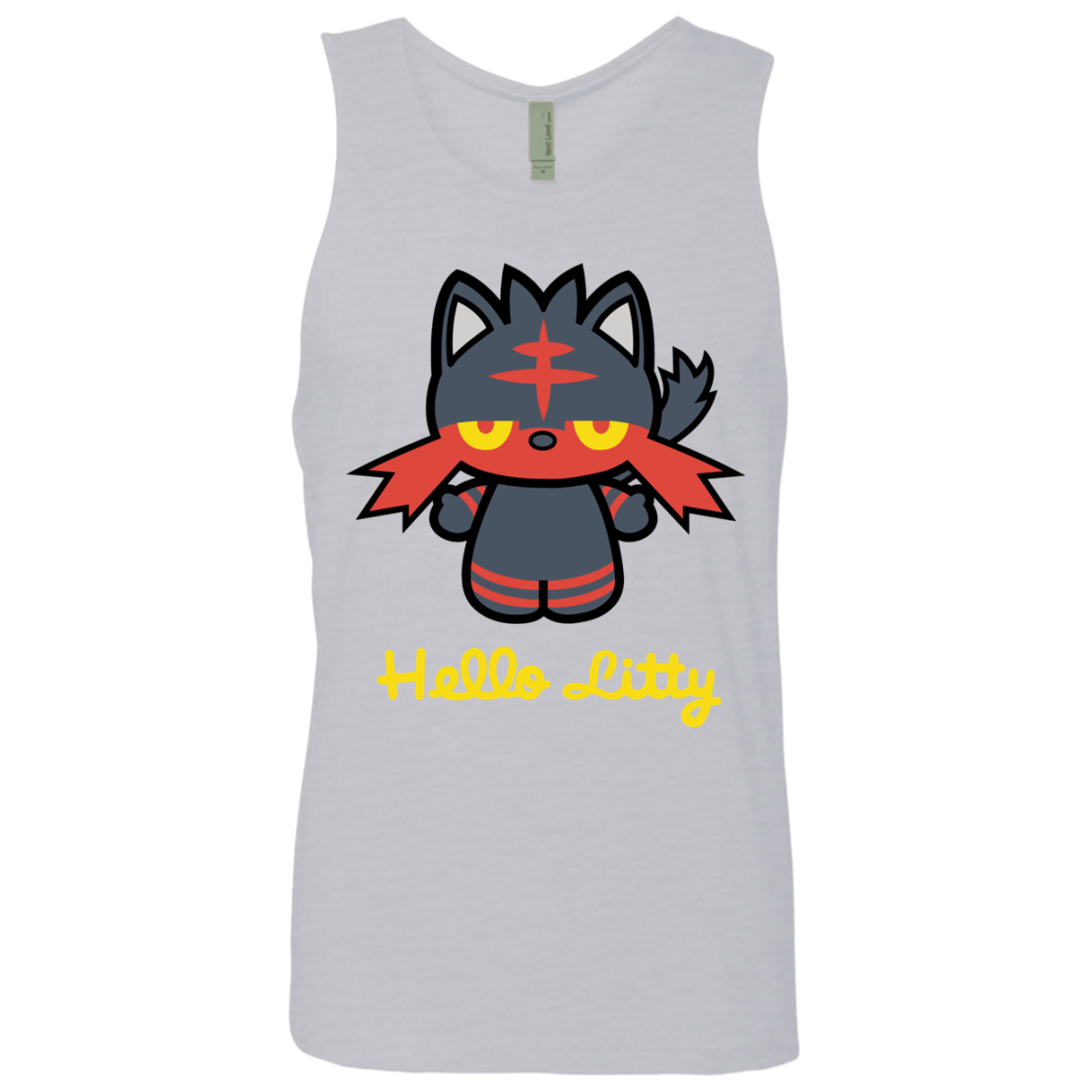 T-Shirts Heather Grey / S Hello Litty Men's Premium Tank Top