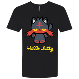T-Shirts Black / X-Small Hello Litty Men's Premium V-Neck