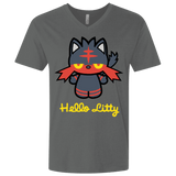 T-Shirts Heavy Metal / X-Small Hello Litty Men's Premium V-Neck