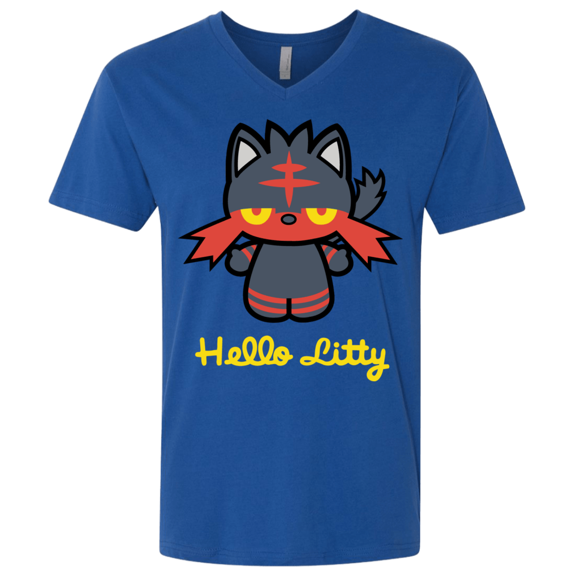T-Shirts Royal / X-Small Hello Litty Men's Premium V-Neck