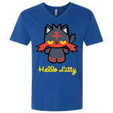 T-Shirts Royal / X-Small Hello Litty Men's Premium V-Neck