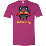 T-Shirts Antique Heliconia / S Hello Litty Men's Semi-Fitted Softstyle
