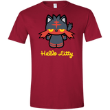 T-Shirts Cardinal Red / S Hello Litty Men's Semi-Fitted Softstyle