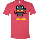 T-Shirts Heather Red / S Hello Litty Men's Semi-Fitted Softstyle