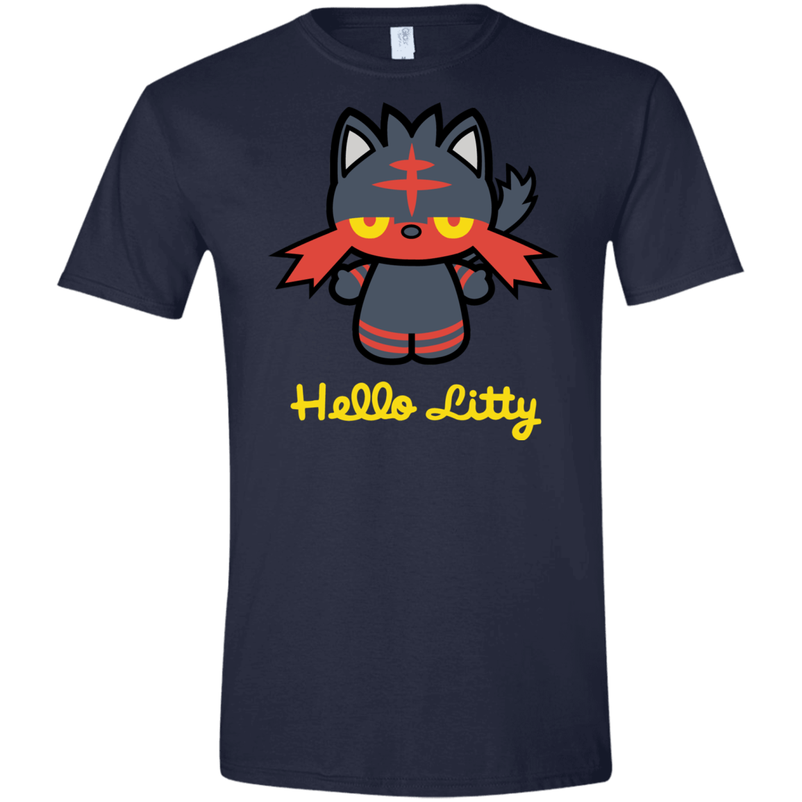 T-Shirts Navy / X-Small Hello Litty Men's Semi-Fitted Softstyle