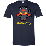 T-Shirts Navy / X-Small Hello Litty Men's Semi-Fitted Softstyle