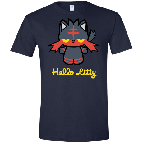 T-Shirts Navy / X-Small Hello Litty Men's Semi-Fitted Softstyle