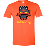 T-Shirts Orange / S Hello Litty Men's Semi-Fitted Softstyle