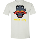 T-Shirts White / X-Small Hello Litty Men's Semi-Fitted Softstyle