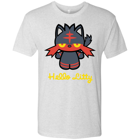T-Shirts Heather White / S Hello Litty Men's Triblend T-Shirt